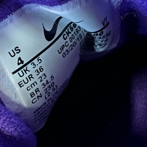 RARE Nike Air Max 200 SP Youth Size 4 Denim Voltage Purple CK5668-600 - Picture 6 of 6